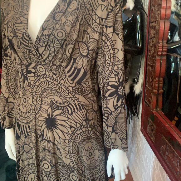 Vintage inspired rayon print dress - Picture 3 of 8